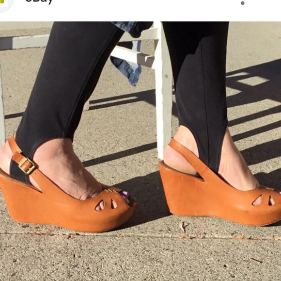 Kork-Ease® Felicia Wedge Sandals in Tan leather. Size 7 - Picture 2 of 8